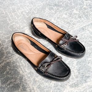 Clarks Black Loafers